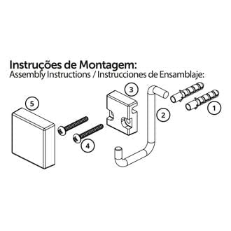 Suporte Porta Papel Higiênico Fixação Parafuso Rose Gold Aço Carbono