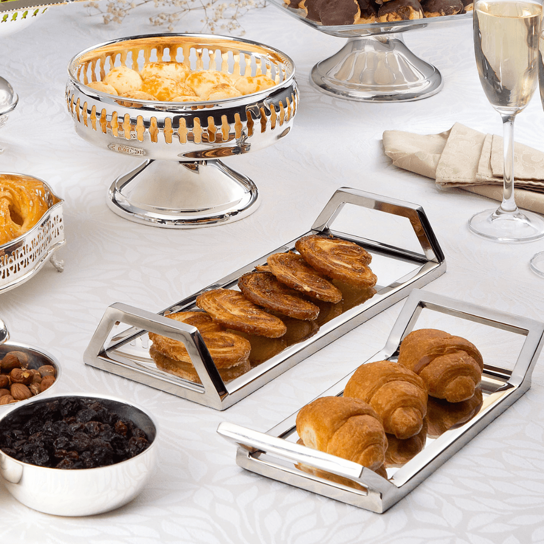 Bandeja Aço Inox com Espelho G - 30 cm