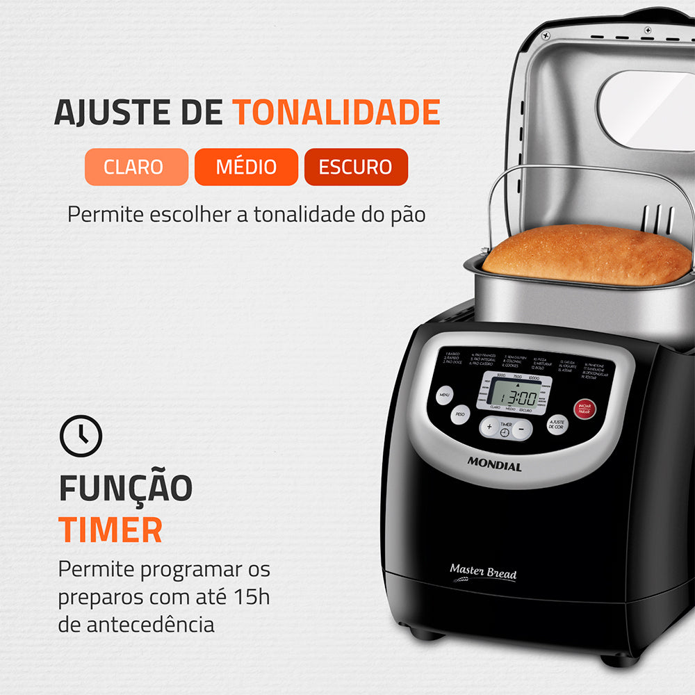 Panificadora Automática Master Bread, Mondial, 700W - NPF-53