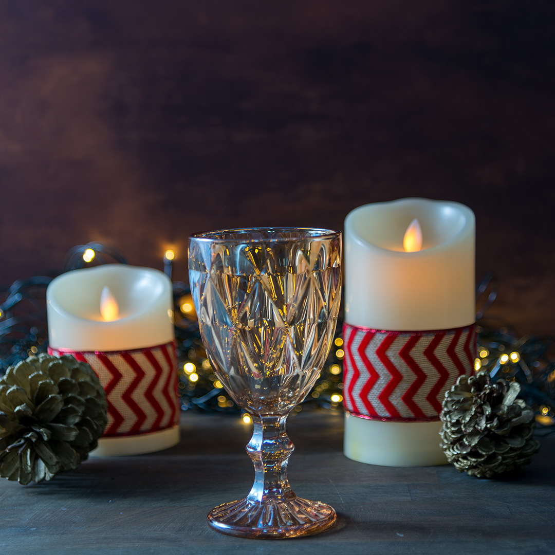 Jogo 6 Taças para Água de Vidro Diamond Âmbar Metalizado - 325ml