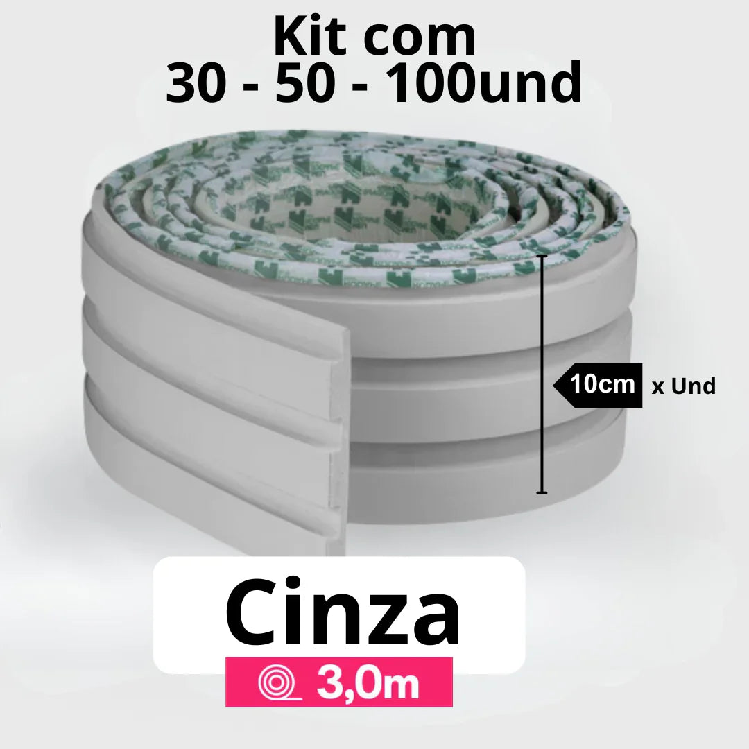 Kit Painel Ripado Autocolante 3M Laminado