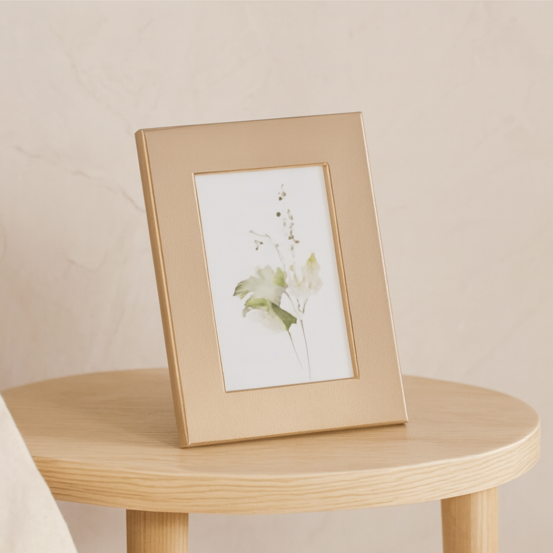 Porta Retrato em PS e Vidro Marrom 10x15