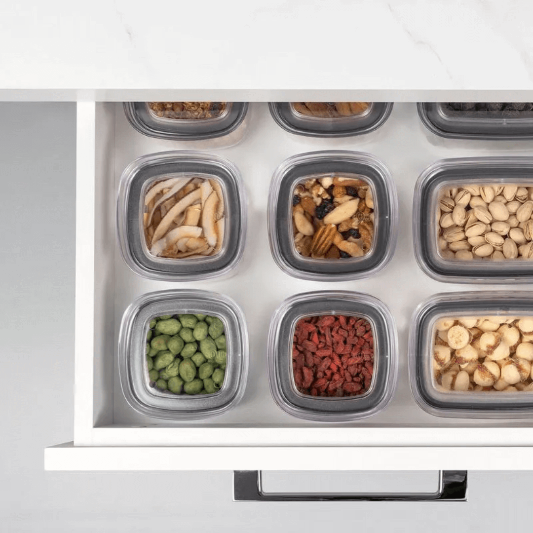 Pote Porta Mantimento Organizador Quadrado com Tampa Hermética Natural Block 450ml