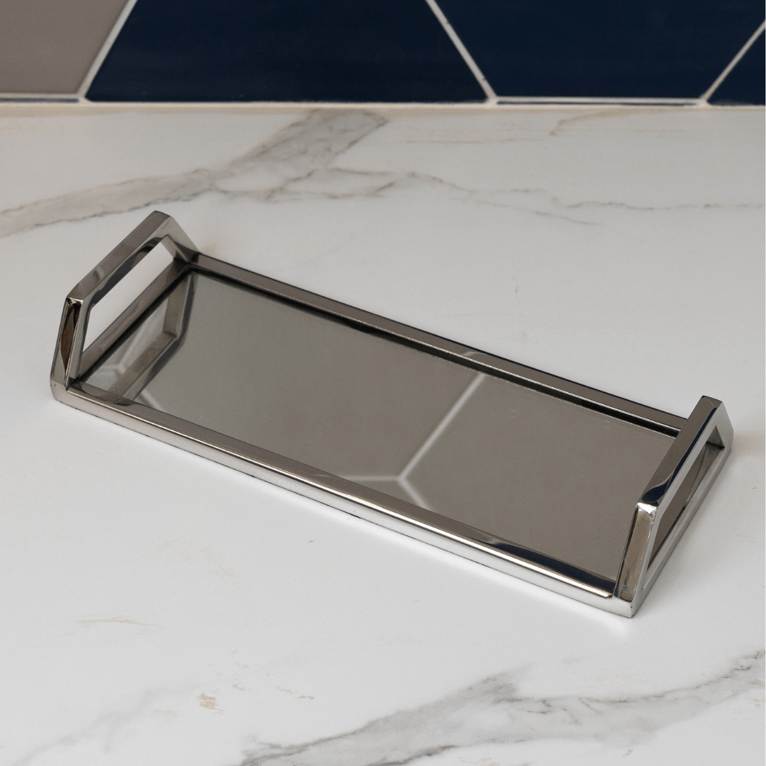 Bandeja Aço Inox com Espelho G - 30 cm