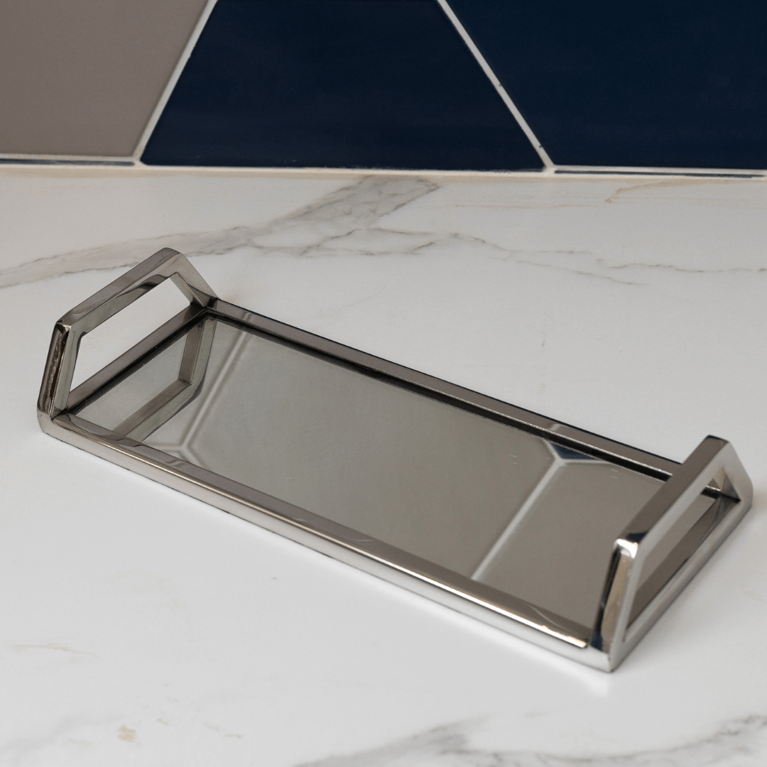 Bandeja Aço Inox com Espelho G - 30 cm