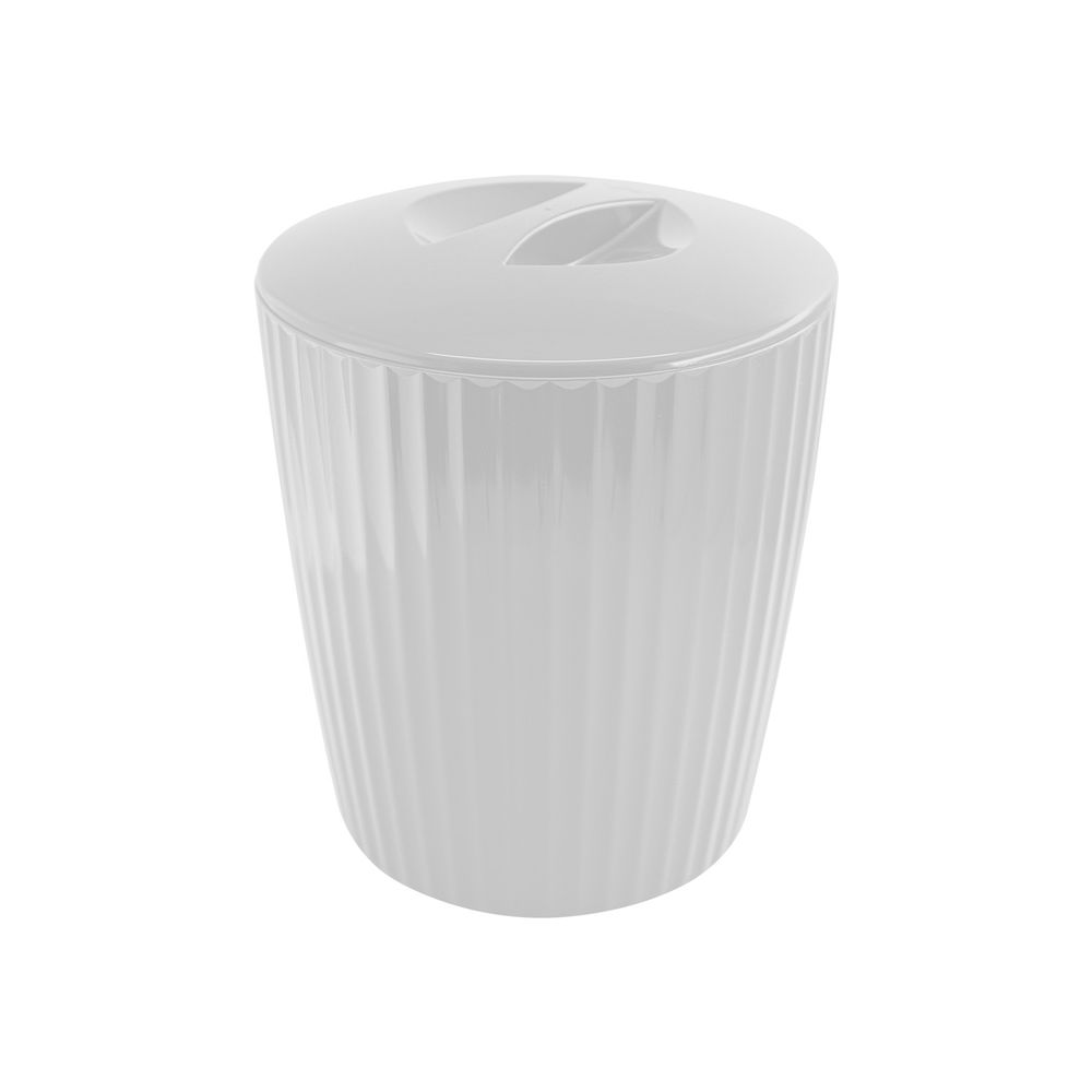 Cesto de Lixo Lixeira Groove Branco 5 Litros