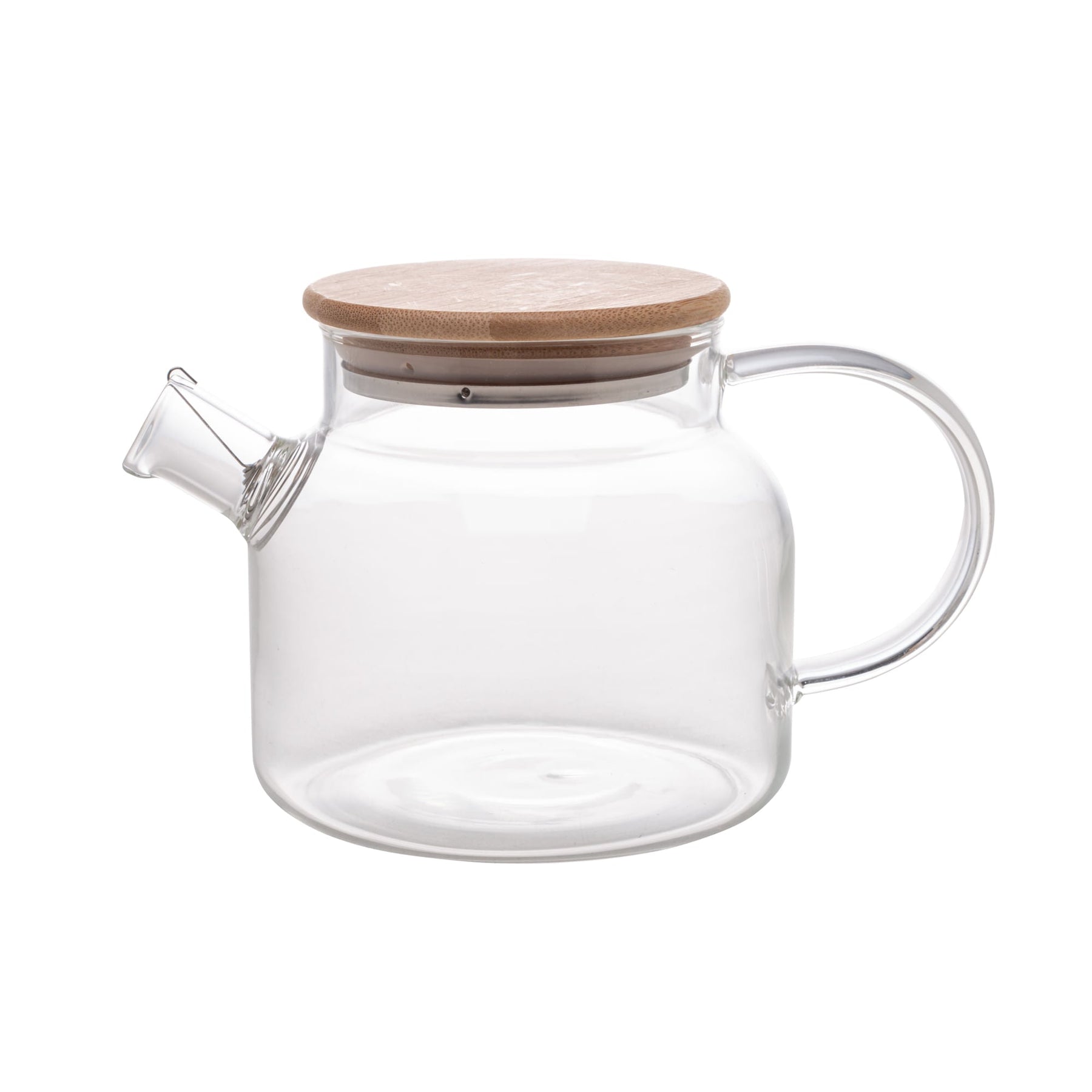 Chaleira de Vidro Borossilicato com Tampa em Bambu 600ml