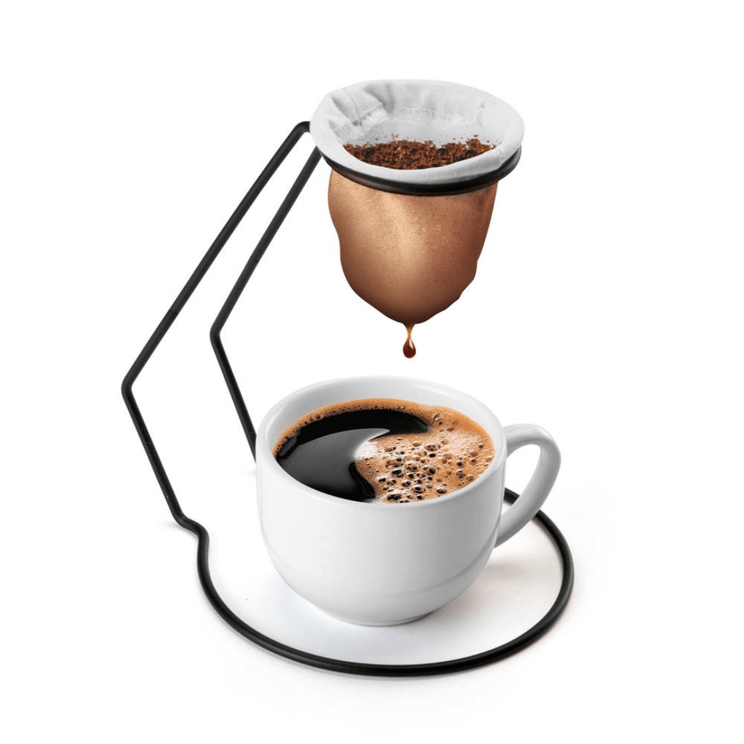 Coador de Café com Suporte Fast Coffee Preto