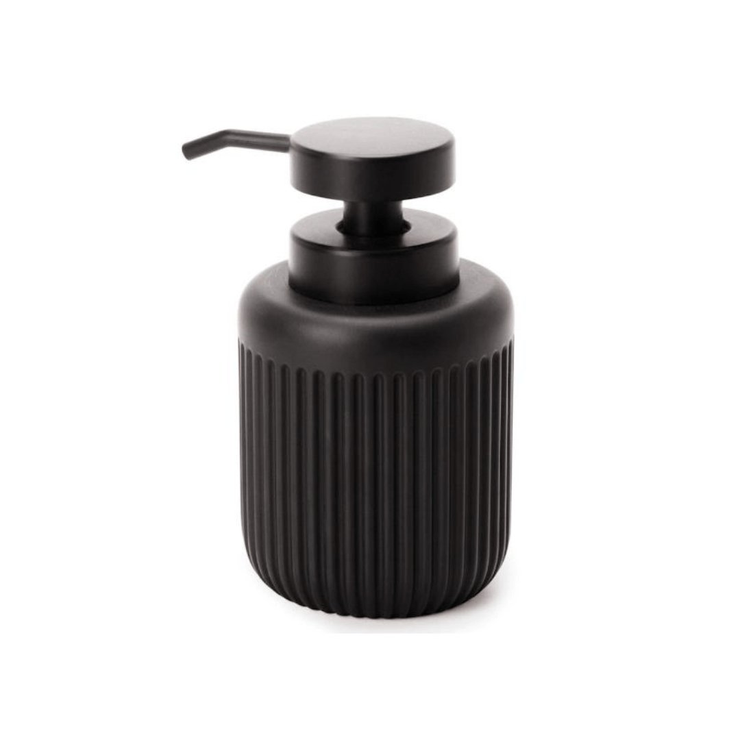 Dispenser Porta Sabonete Liquido em Cimento Preto 14cm