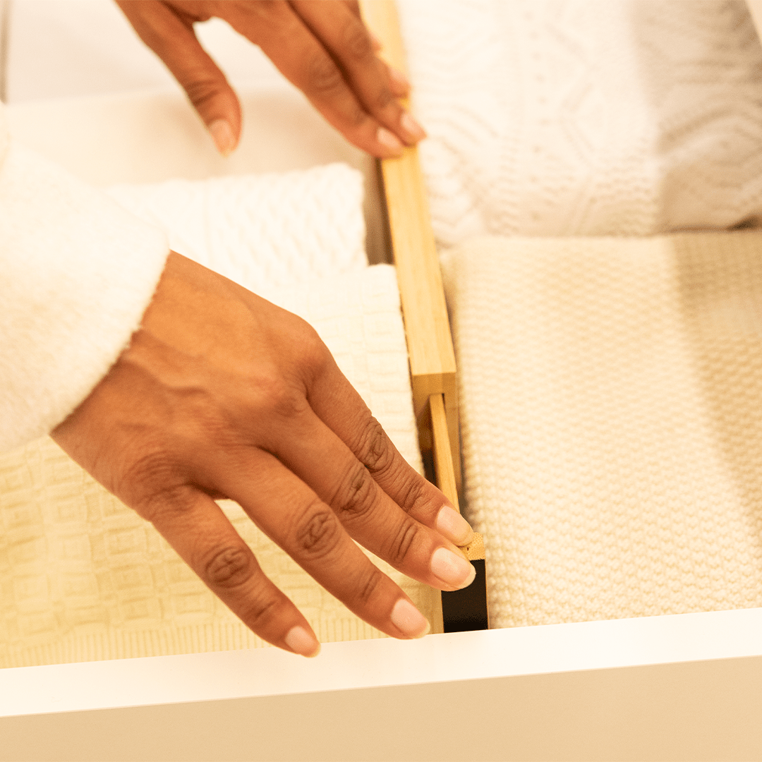 Divisória de Gavetas Ajustável Keep de Bambu 56cm