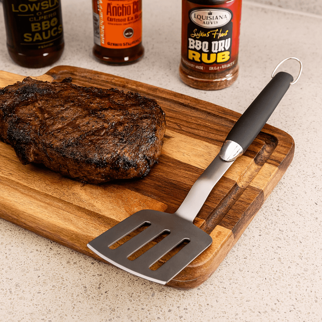 Espátula De Churrasco Em Aço Inox Beef Club Com Cabo Em Plástico - 46cm