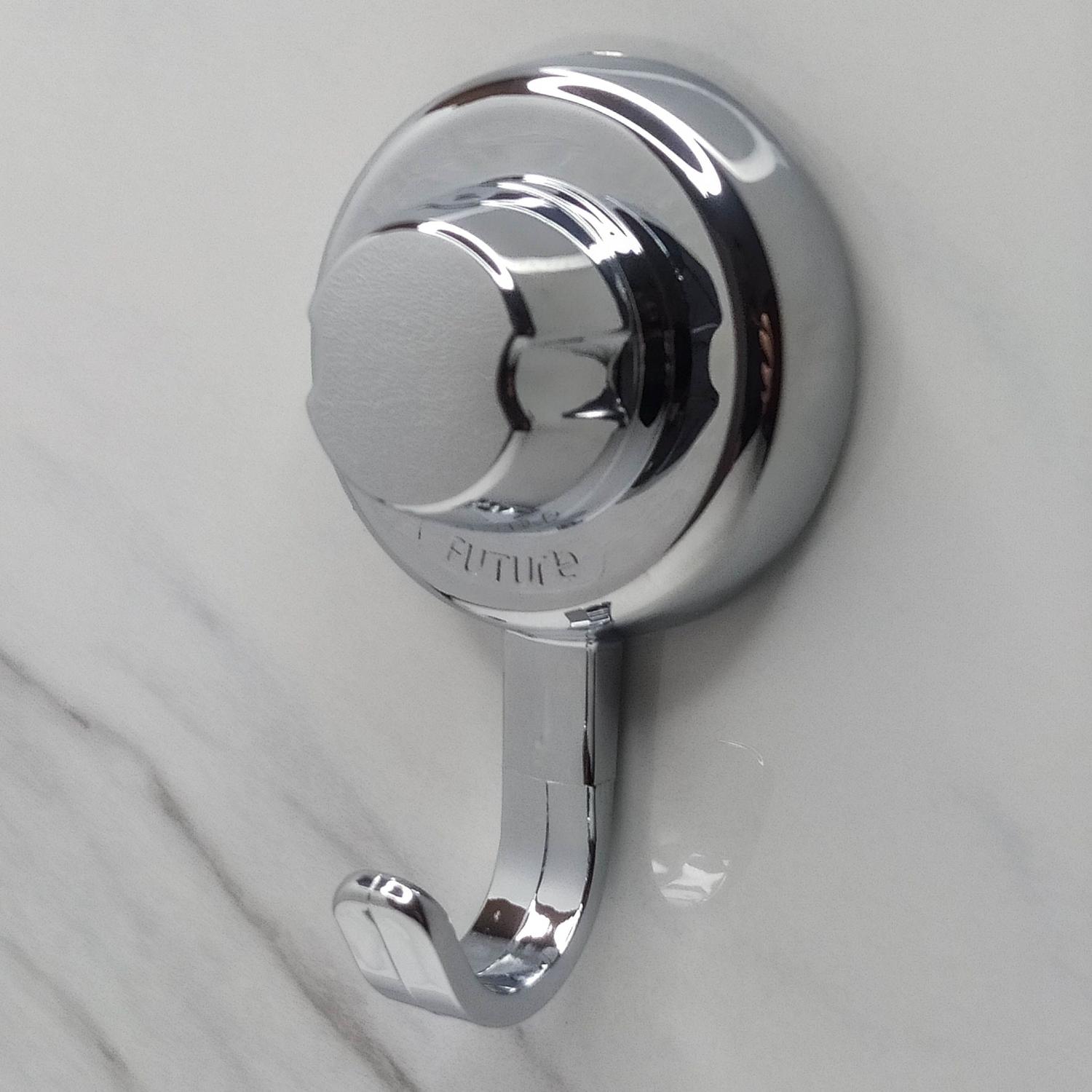 Gancho de Parede para Pendurar Multiuso Cromado com Ventosa - Fácil Instalação