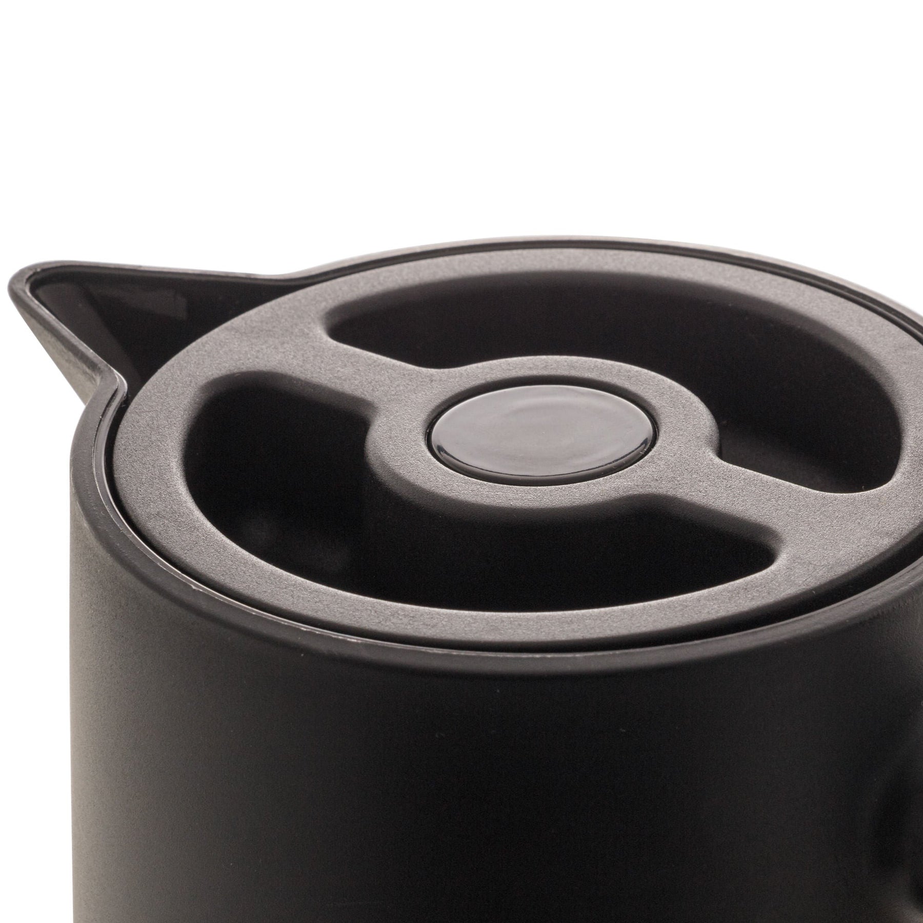 Garrafa Térmica Nórdica com Cabo de Madeira Preta 1 Litro