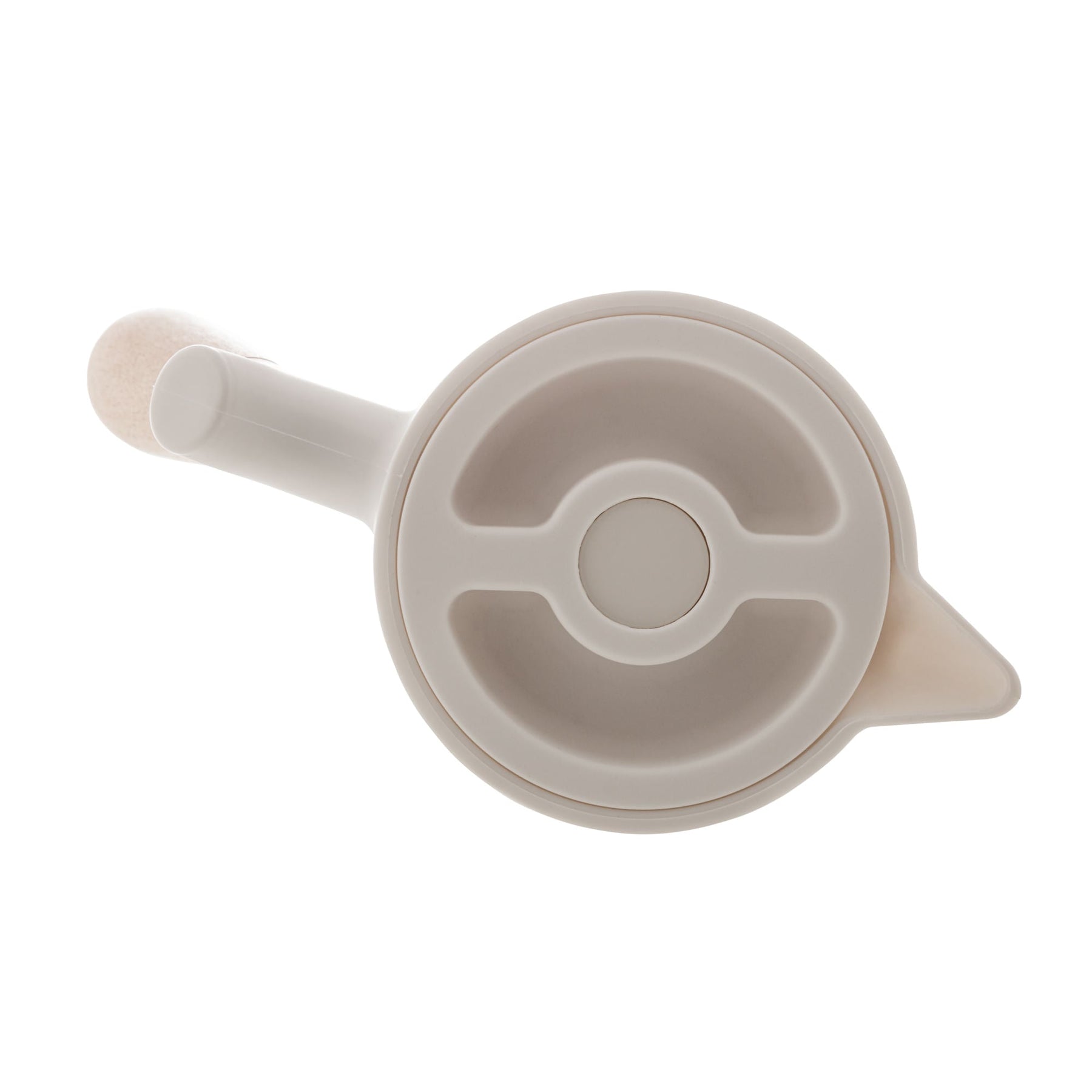 Garrafa Térmica Nórdica em Plástico com Cabo de Madeira Branca 1 Litro