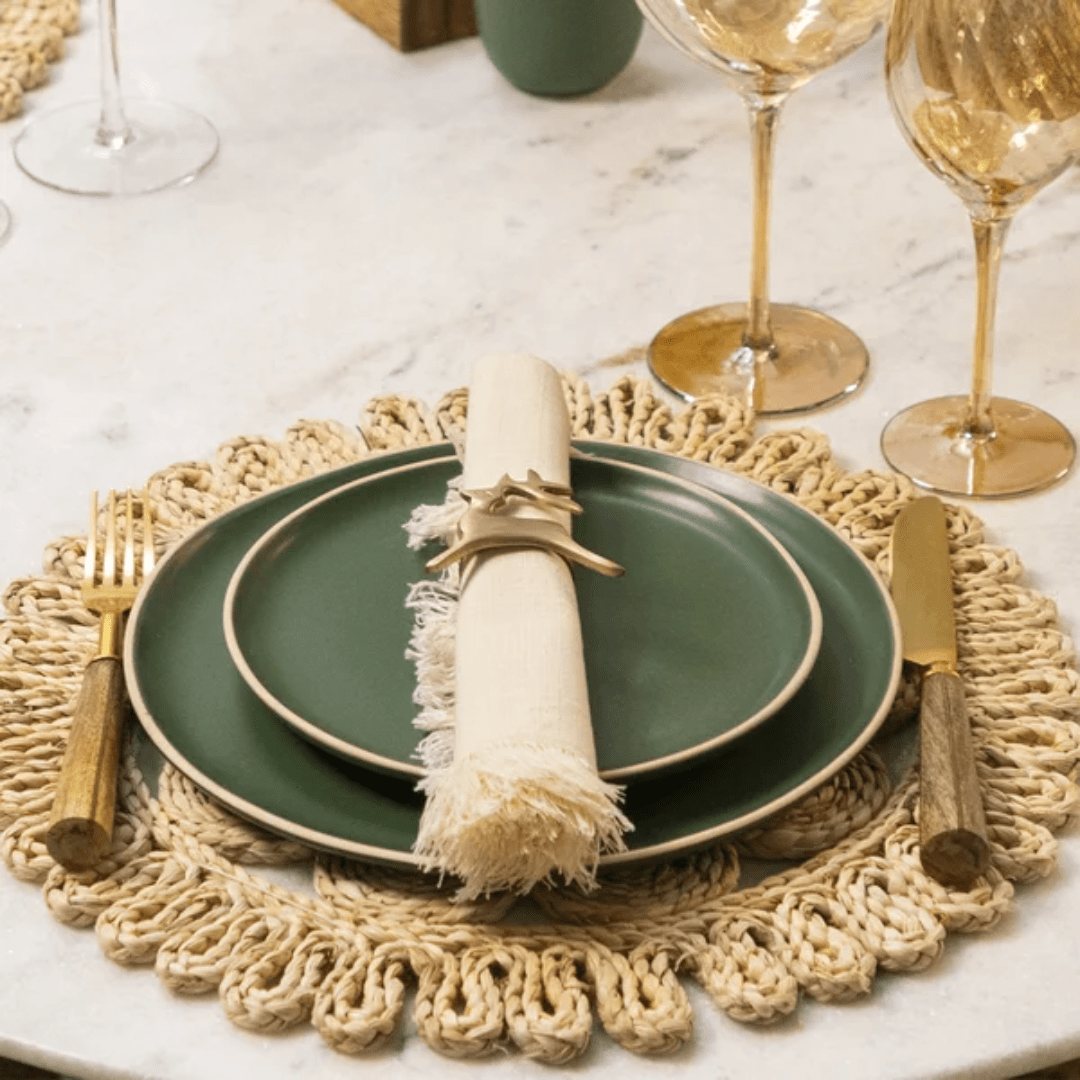 Guardanapo Avulso Coloratta com Franjas Natural 45cm