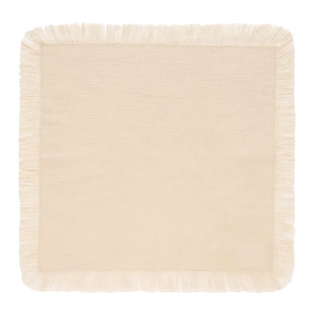 Guardanapo Avulso Coloratta com Franjas Natural 45cm