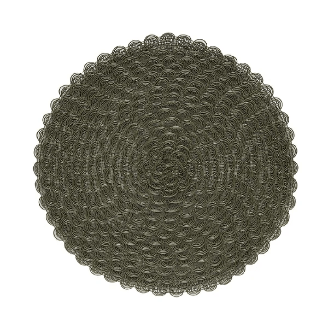 Jogo Americano Redondo Avulso Ava Musgo