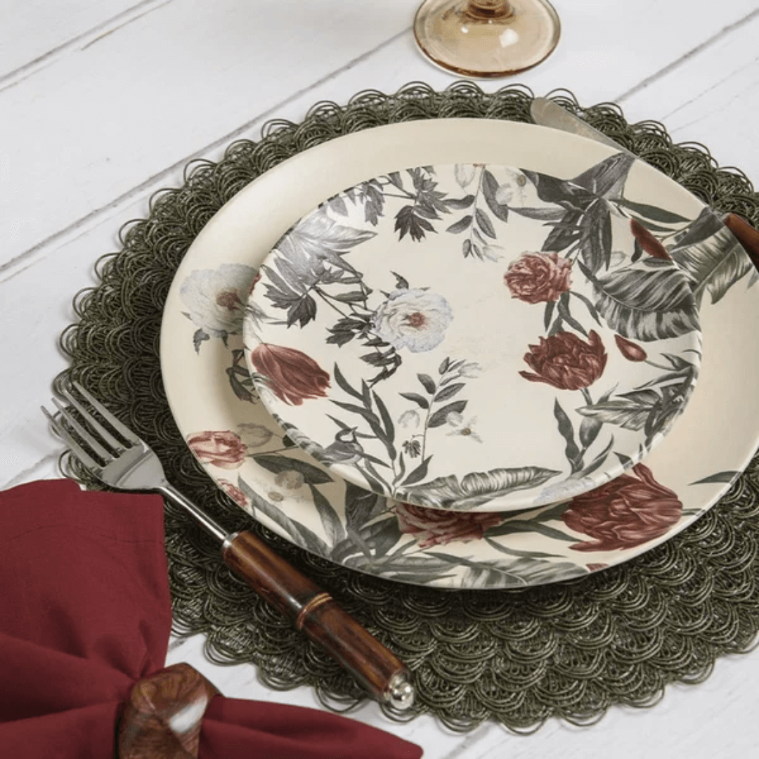 Jogo Americano Redondo Avulso Ava Musgo