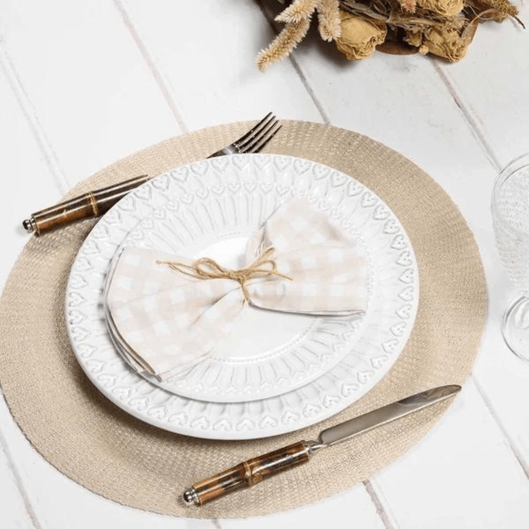 Jogo Americano Redondo Serenity Areia 38cm