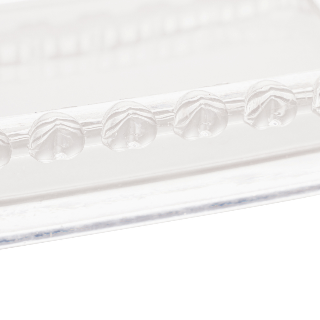 Manteigueira de Cristal de Chumbo Tampa Coração 17cm