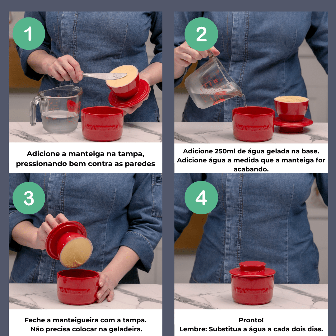 Manteigueira Francesa em Cerâmica Preta 250g