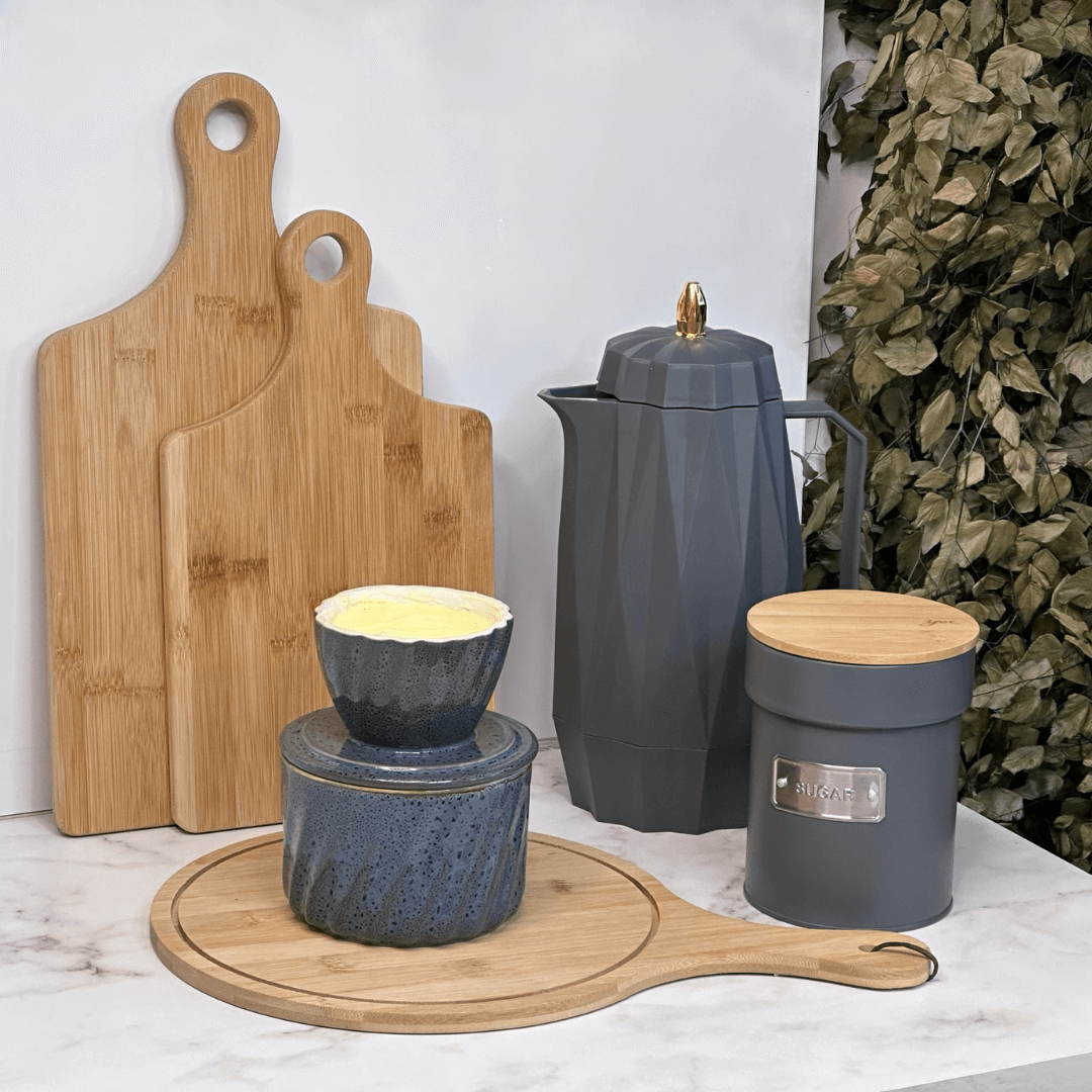 Manteigueira Francesa Twist em Cerâmica Azul Organico 250g