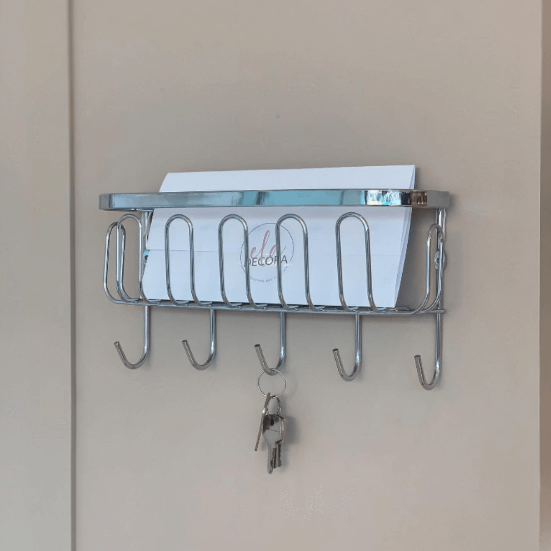 Organizador De Correspondências e Chaves Cromado