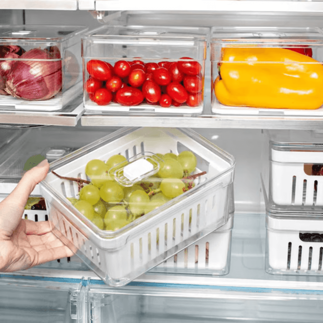 Organizador de Geladeira Clear Fresh com Cesto 2,2 Litros