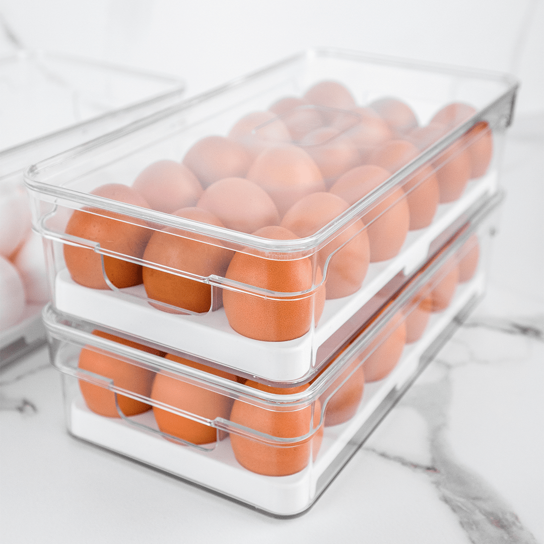 Organizador de Ovos Clear Fresh Natural 18 Ovos