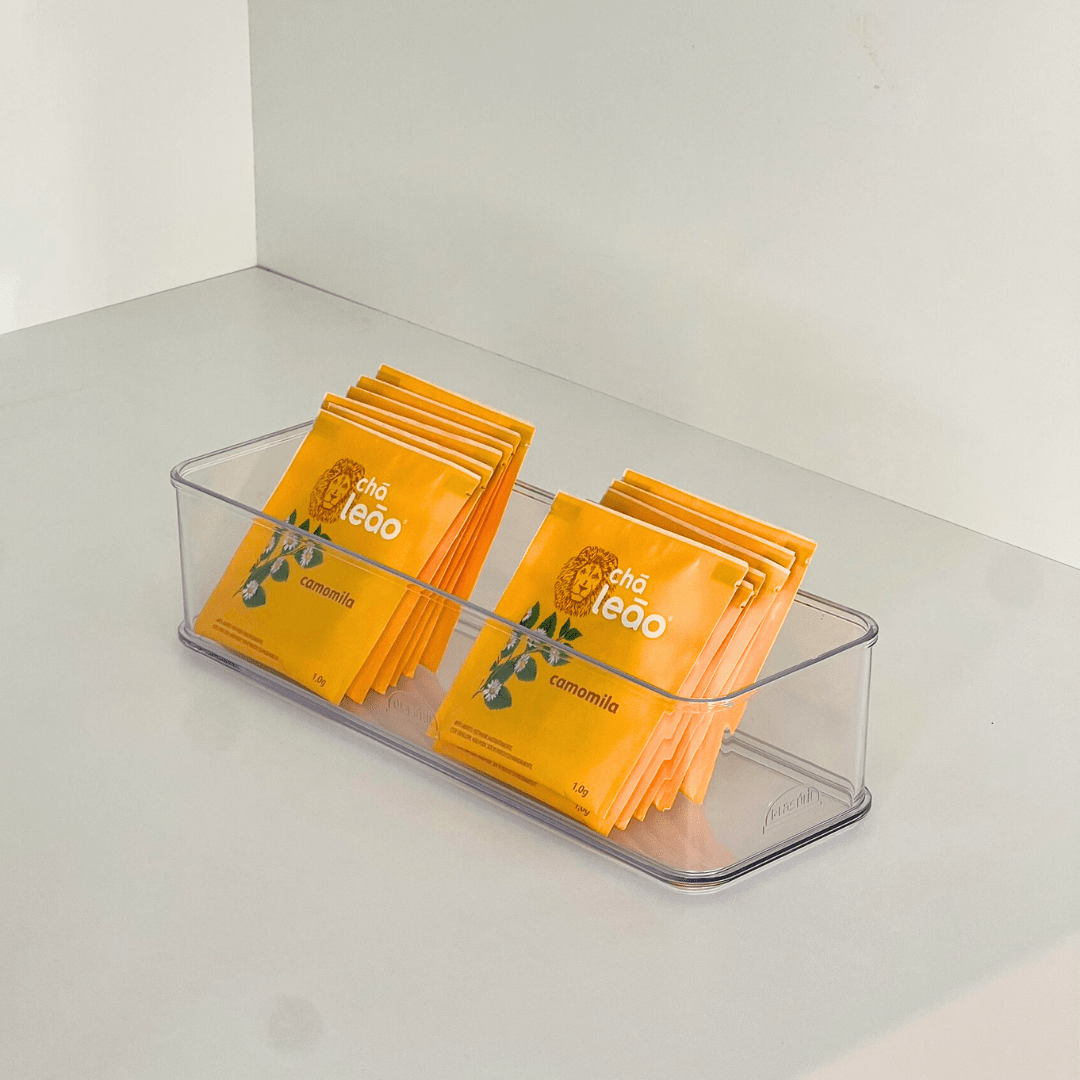 Organizador Encaixa Retangular Transparente 21,9cm
