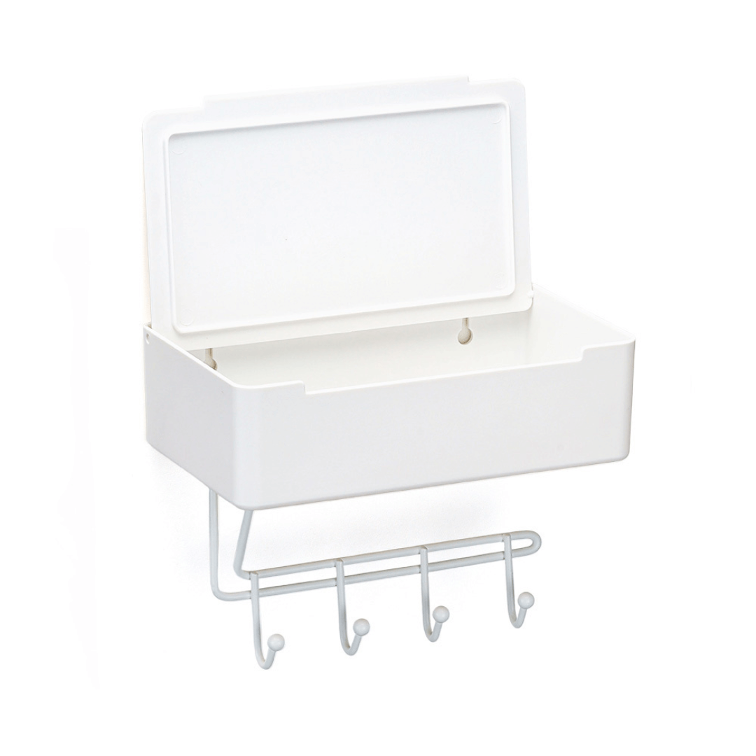 Organizador Porta Chaves Multiuso Fixação 3M Branco