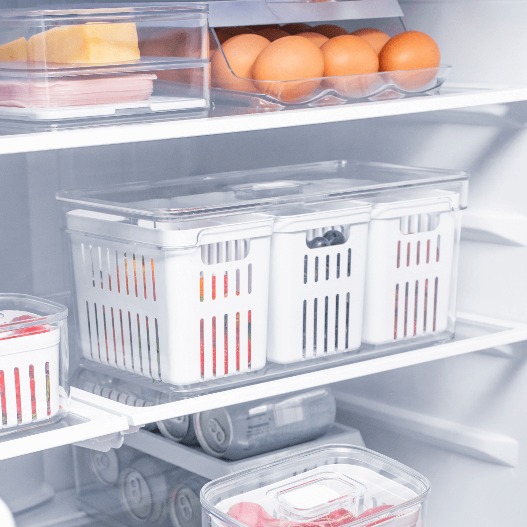 Organizador com Cesto Triplo Clear Fresh Branco 5 Litros