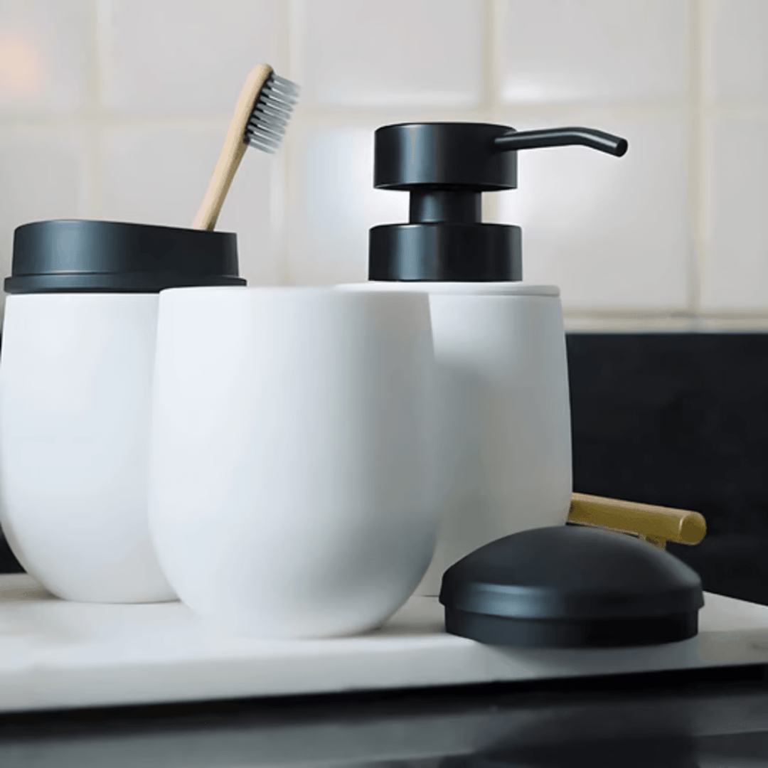 Porta Escova Belly Soft Branco 20cm