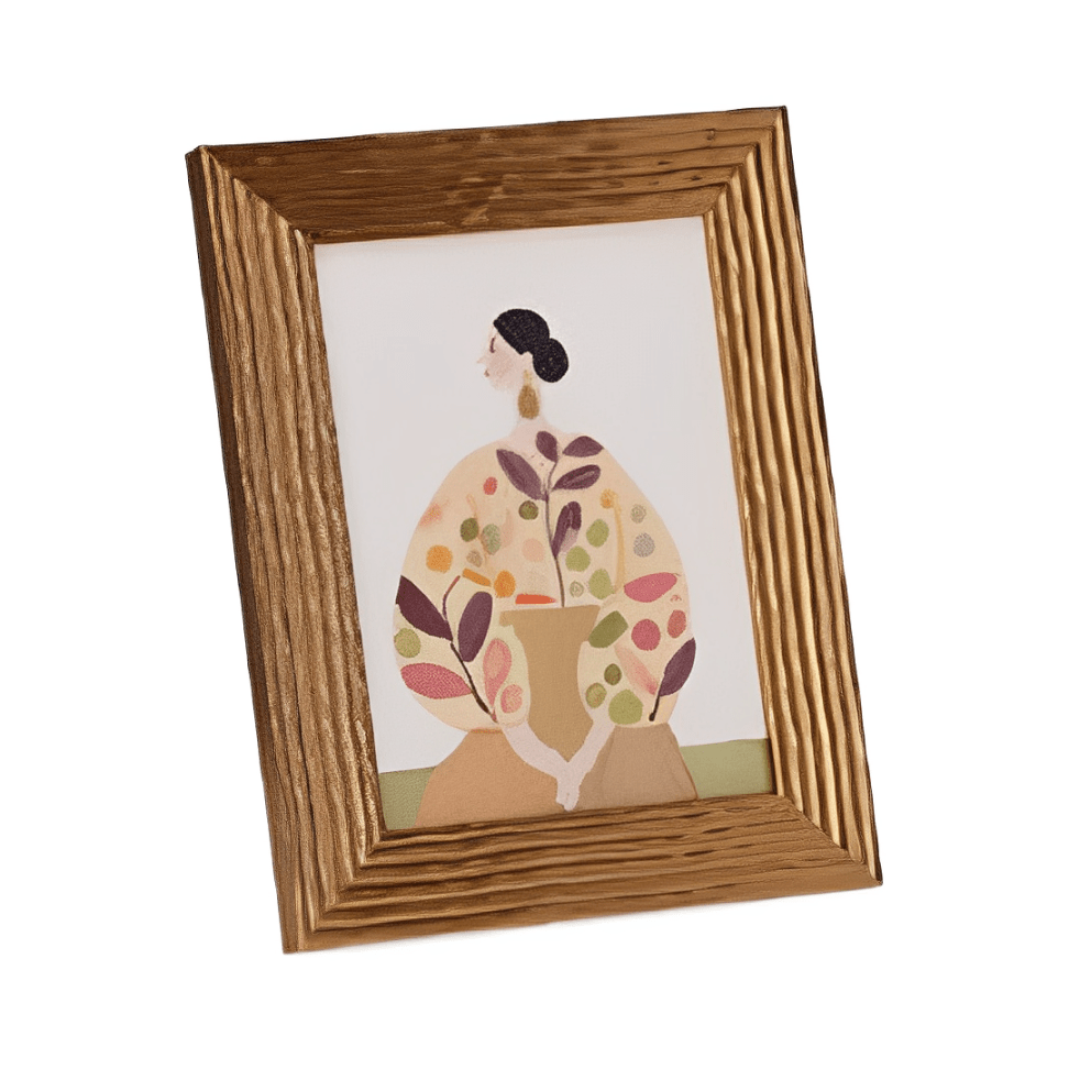 Porta Retrato em PS e Vidro Marrom 15x20