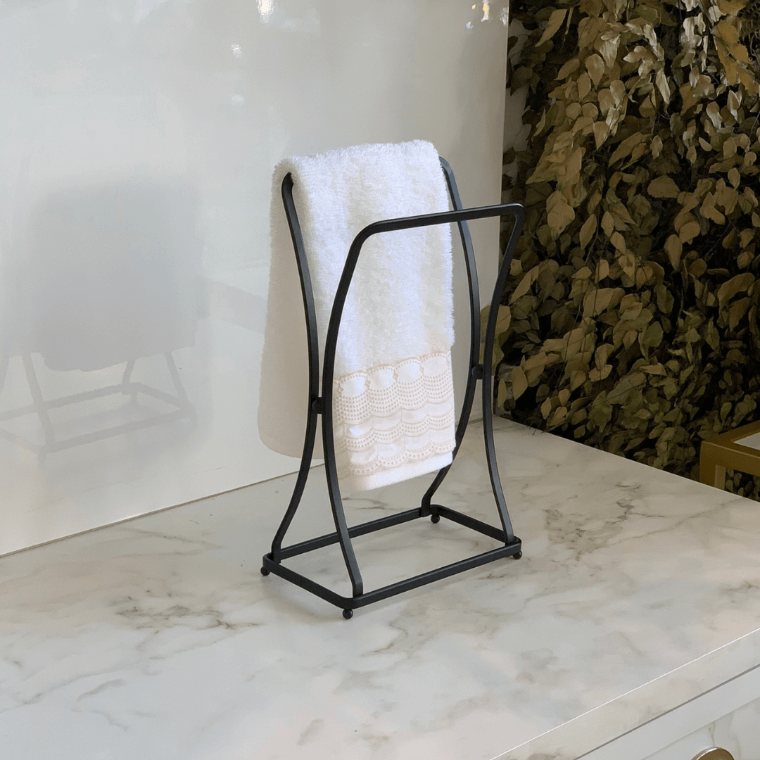 Porta Toalha Lavabo Black Aço Preto