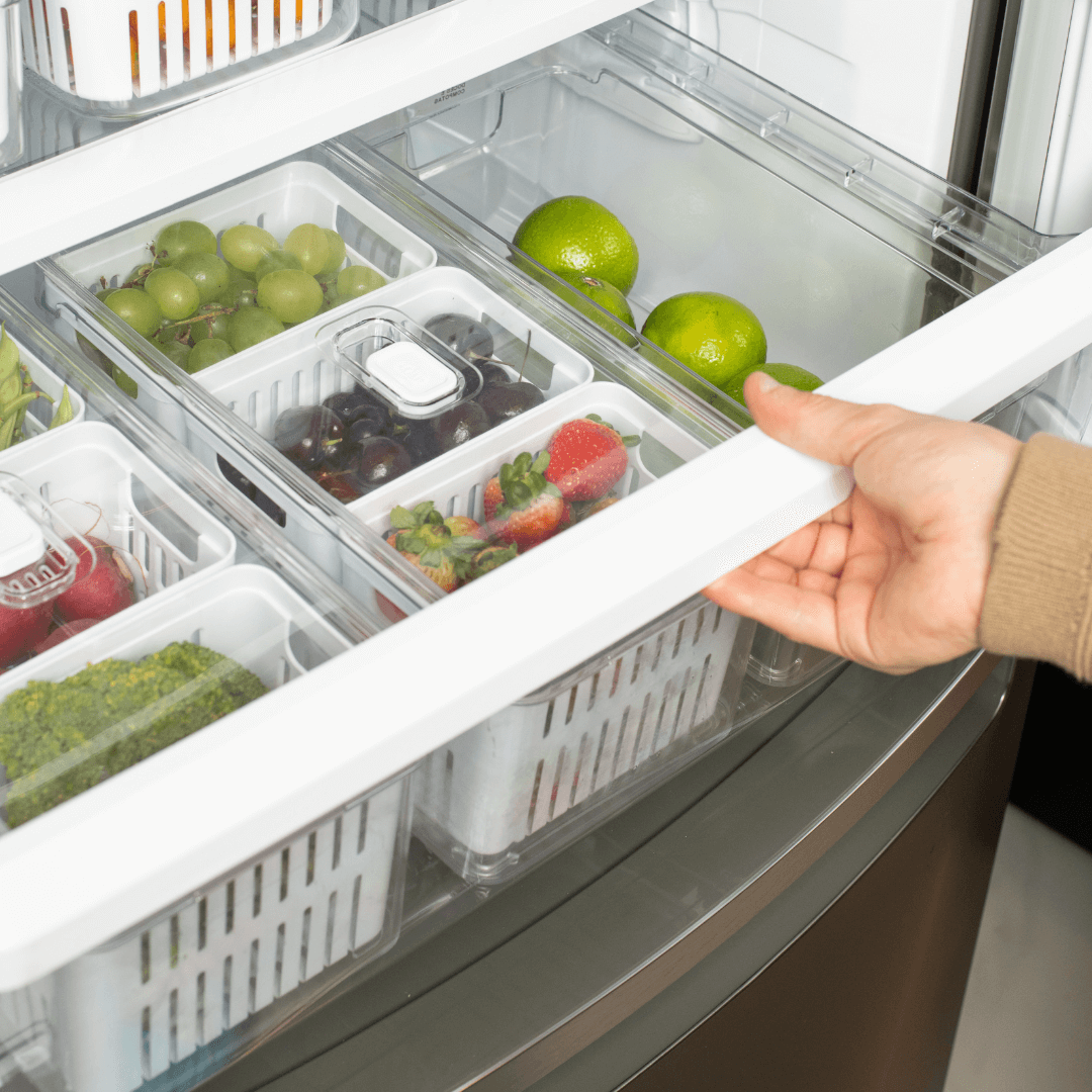 Organizador com Cesto Triplo Clear Fresh Branco 5 Litros