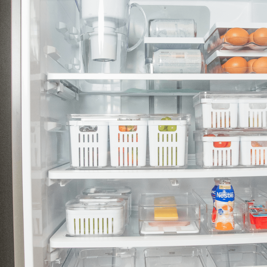 Organizador com Cesto Triplo Clear Fresh Branco 5 Litros