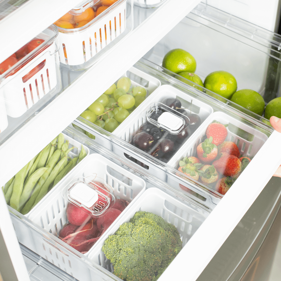 Organizador com Cesto Triplo Clear Fresh Branco 5 Litros