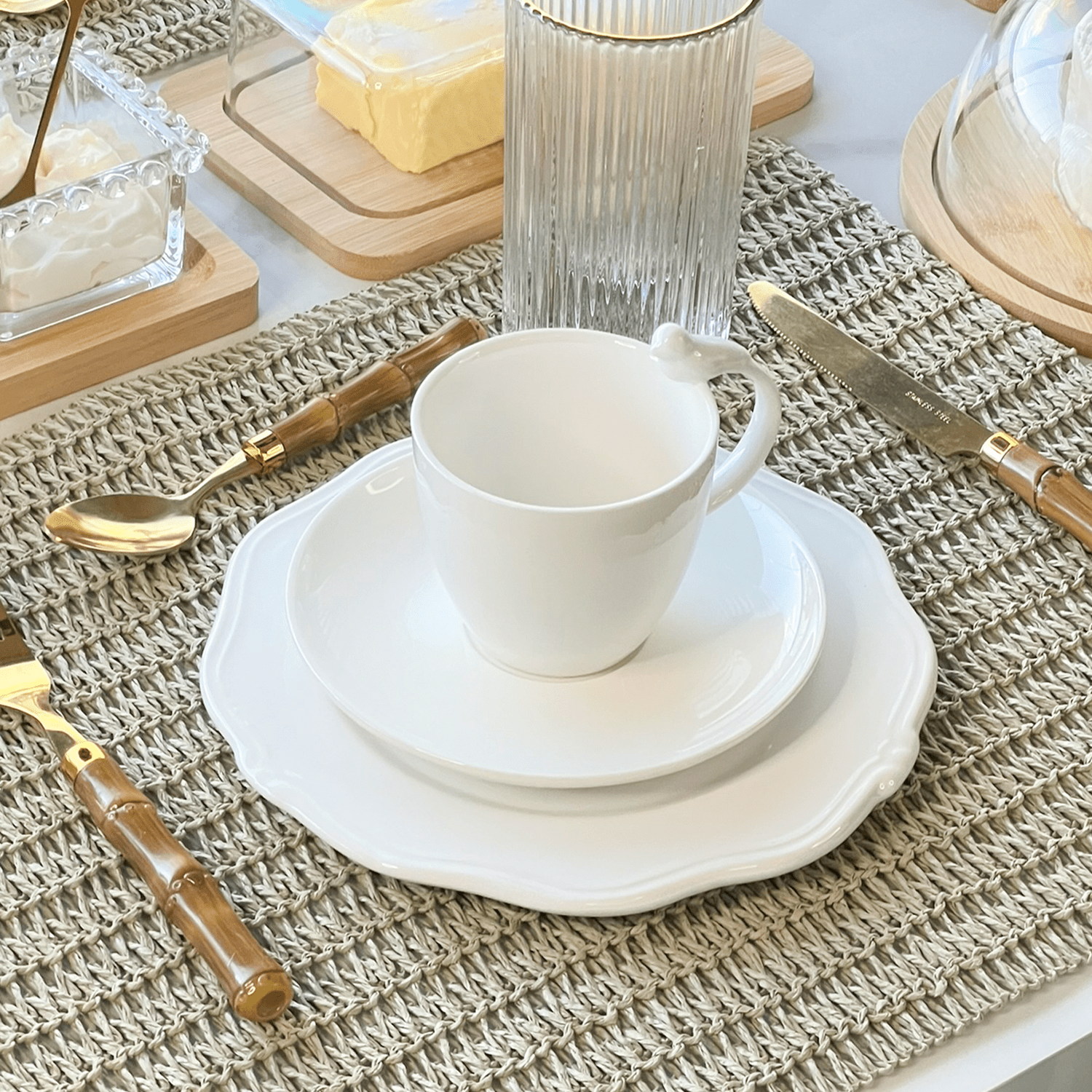 Prato de Sobremesa Algarve Branco 21cm