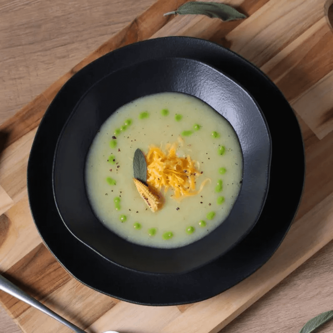 Prato Fundo Orgânico Matte Preto 21,2cm