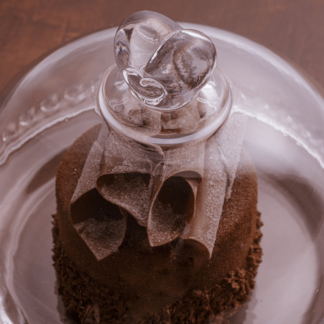 Queijeira de Cristal de Chumbo Tampa Coração 19,5 cm