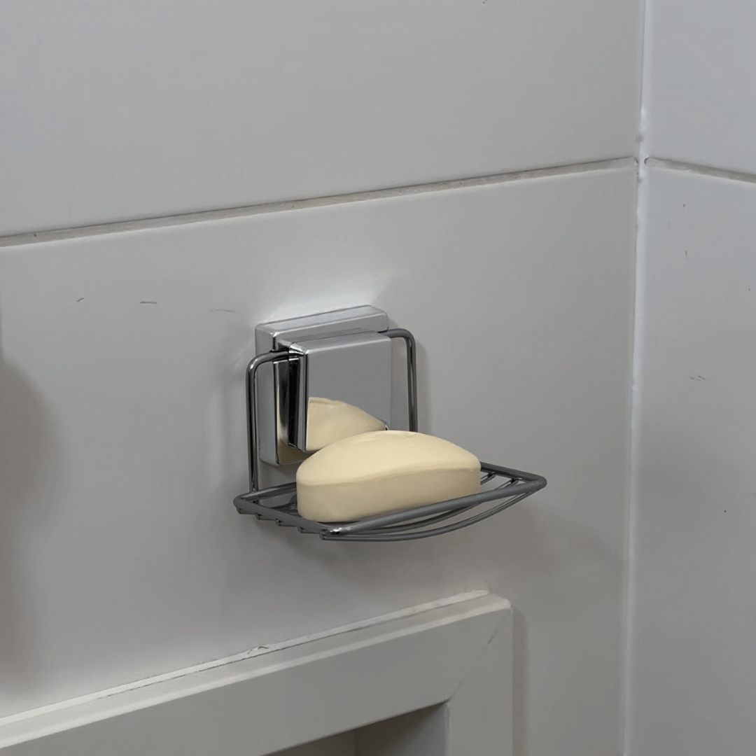 Saboneteira Fixação Ventosa Cromada