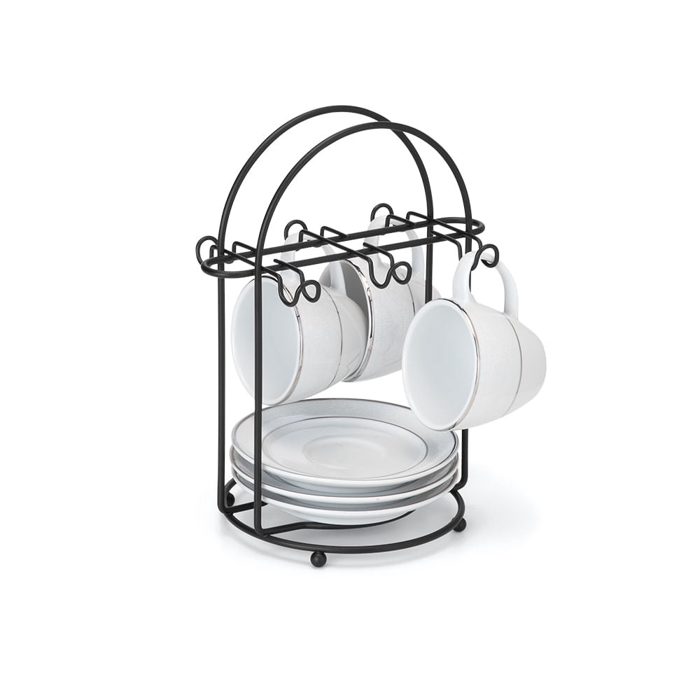 Suporte Para Xícaras De Cafe Preto