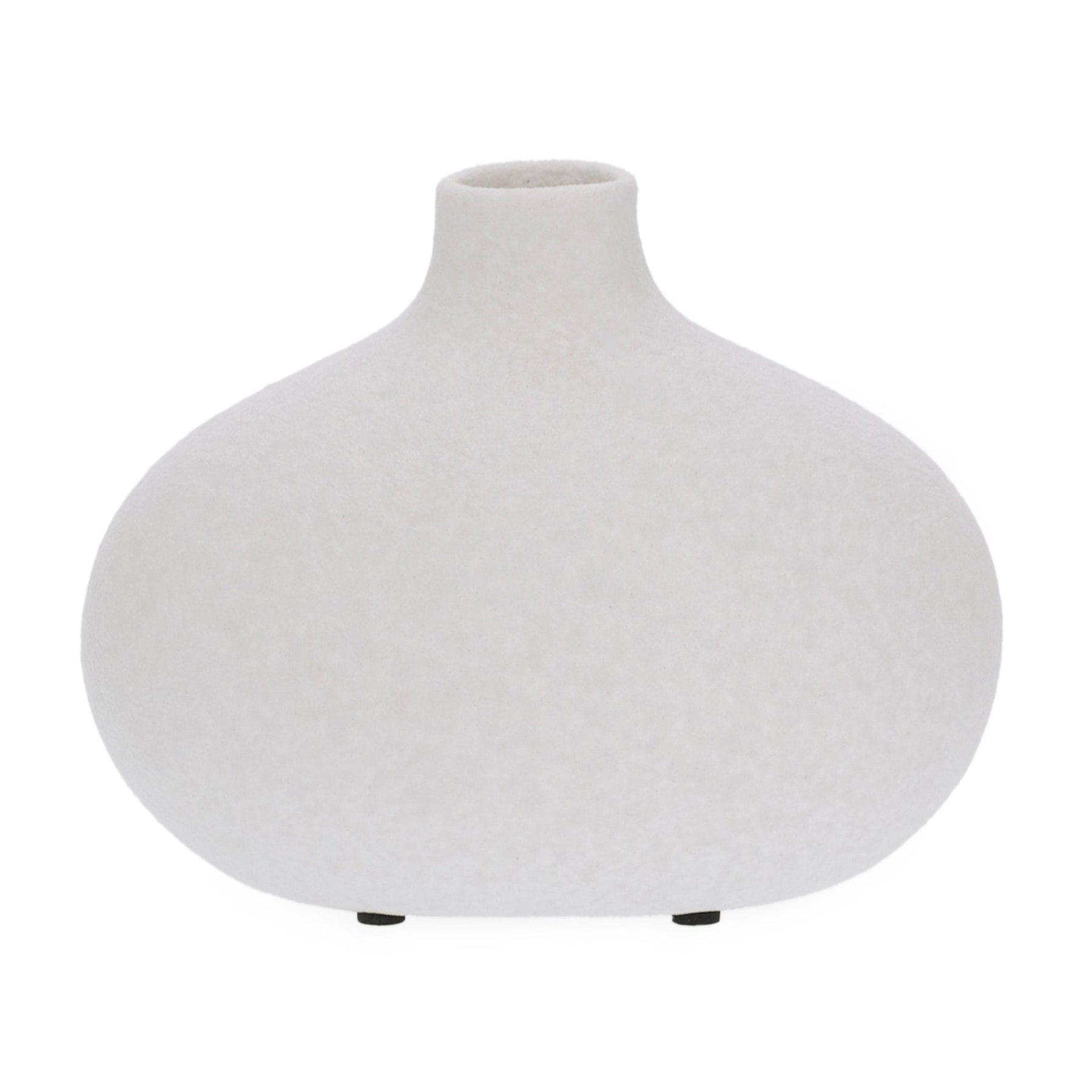 Vaso Decorativo em Cerâmica Cinza 15cm