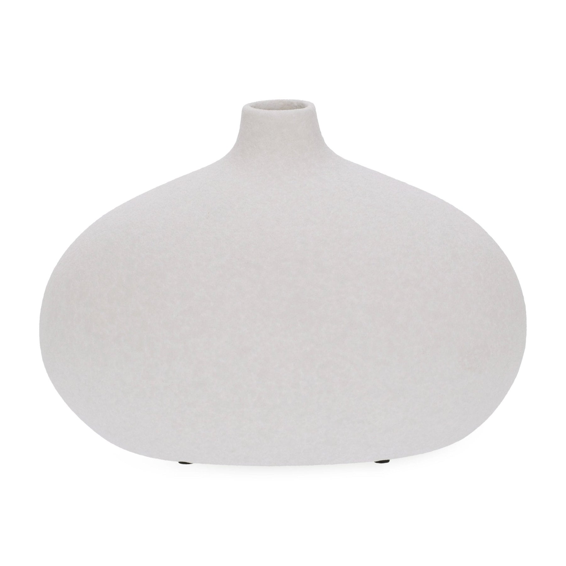 Vaso Decorativo em Cerâmica Cinza 26cm