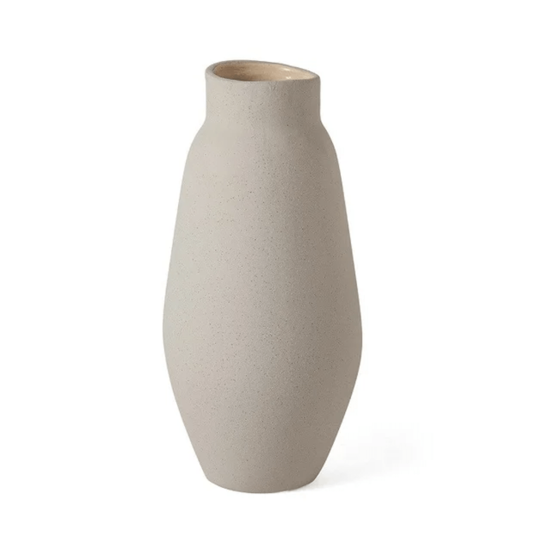 Vaso Decorativo em Cerâmica Cinza 31cm G