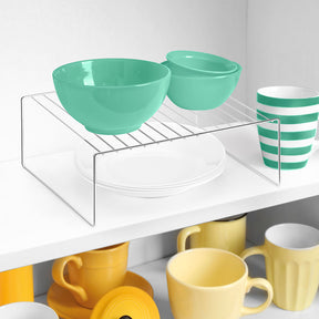 Suporte Organizador Quadrado De Apoiar Prateleira Armário Cromado