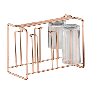 Suporte Organizador Para 6 Copos Rose Gold
