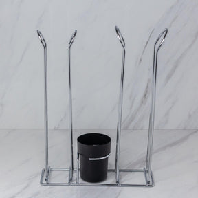 Organizador Copos Descartaveis 50/80ml, 200ml e Mexedor Preto e Cromado