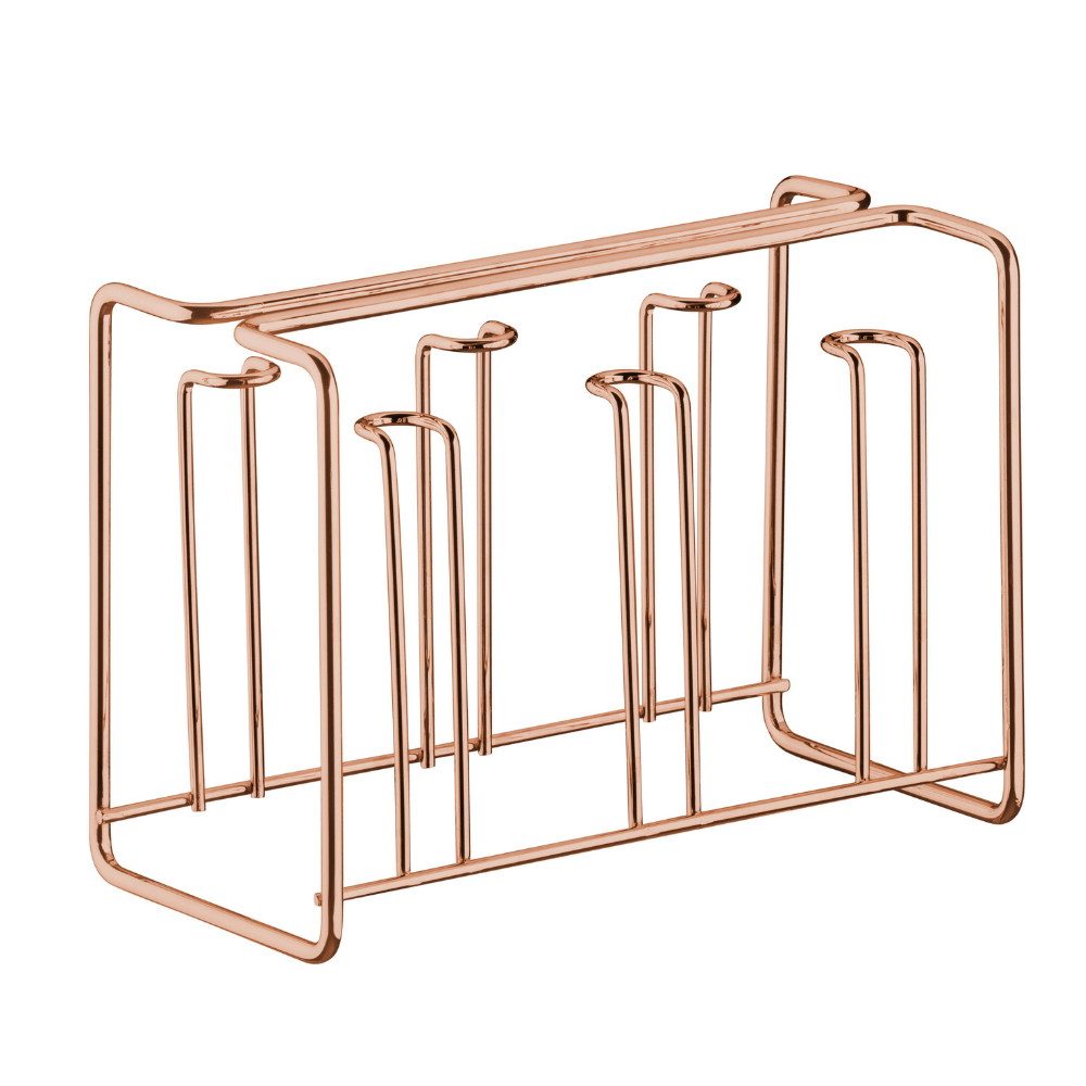 Suporte Organizador Para 6 Copos Rose Gold